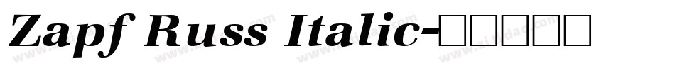 Zapf Russ Italic字体转换